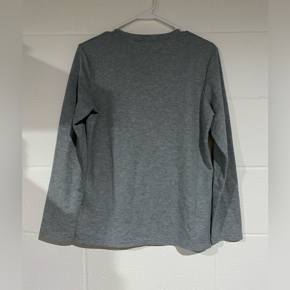 Gray Shirt with Gnome Print fits small - Picture 2 of 2